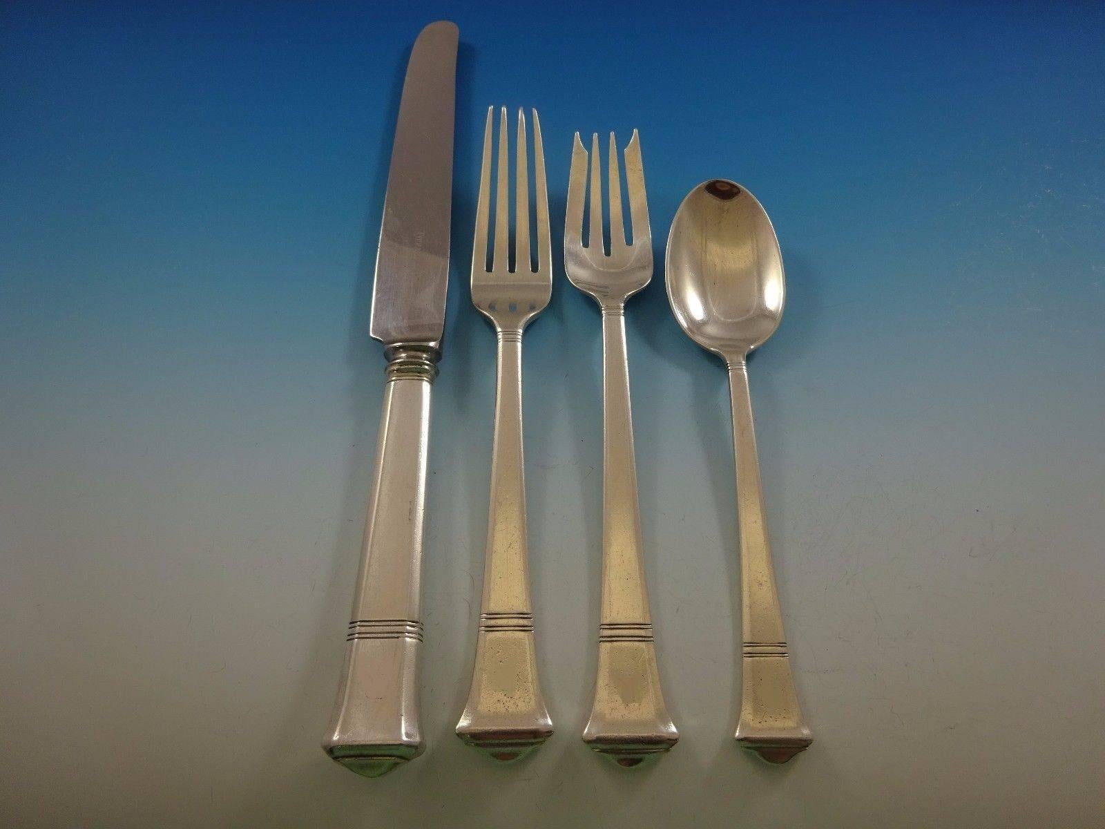 Windham by Tiffany and Co Sterling Silver Flatware Service Set 159 Pieces, Huge In Excellent Condition For Sale In Big Bend, WI