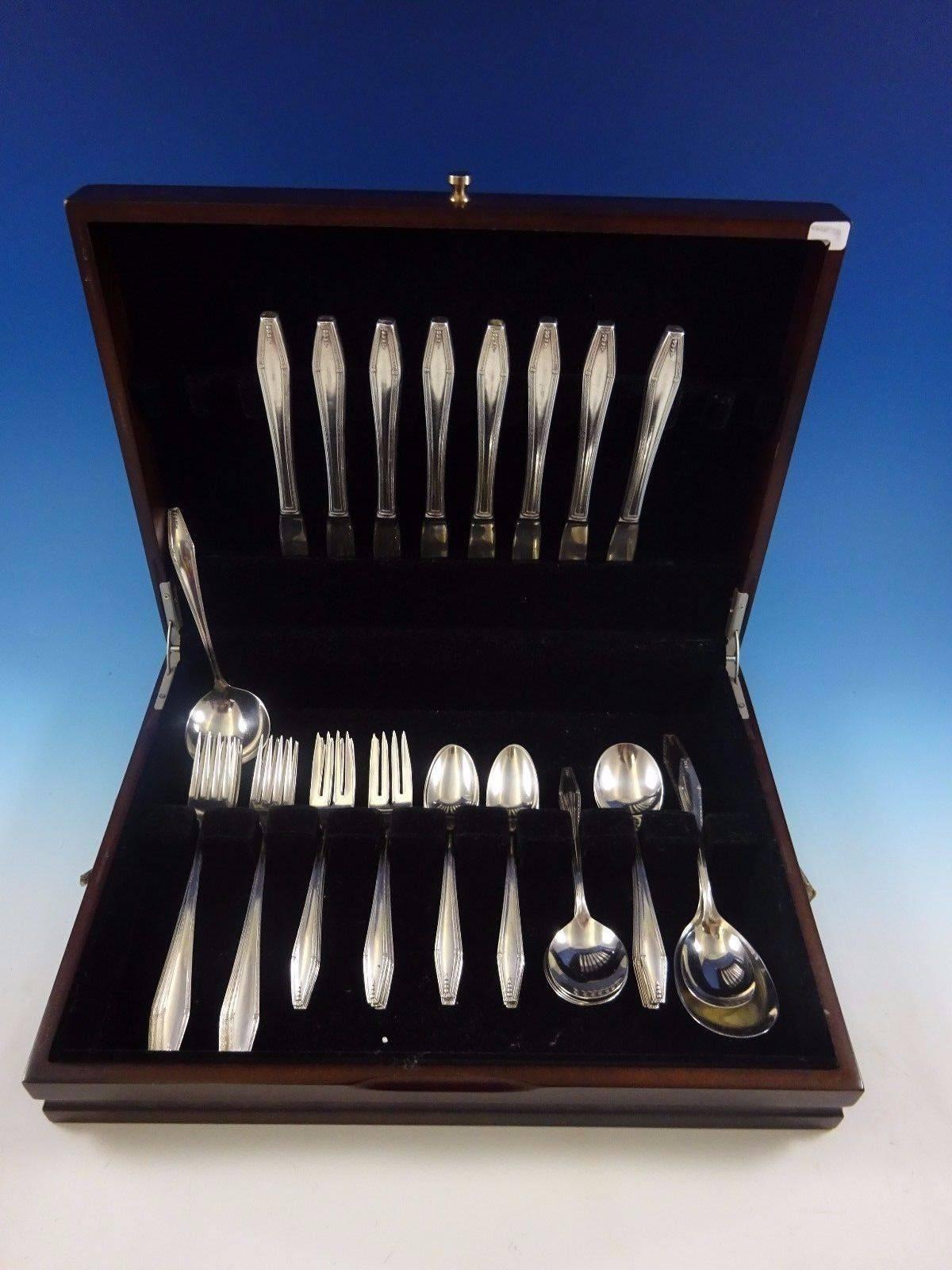 Formality by State House sterling silver flatware set of 43 pieces. This set includes:

Eight knives, 8 1/2