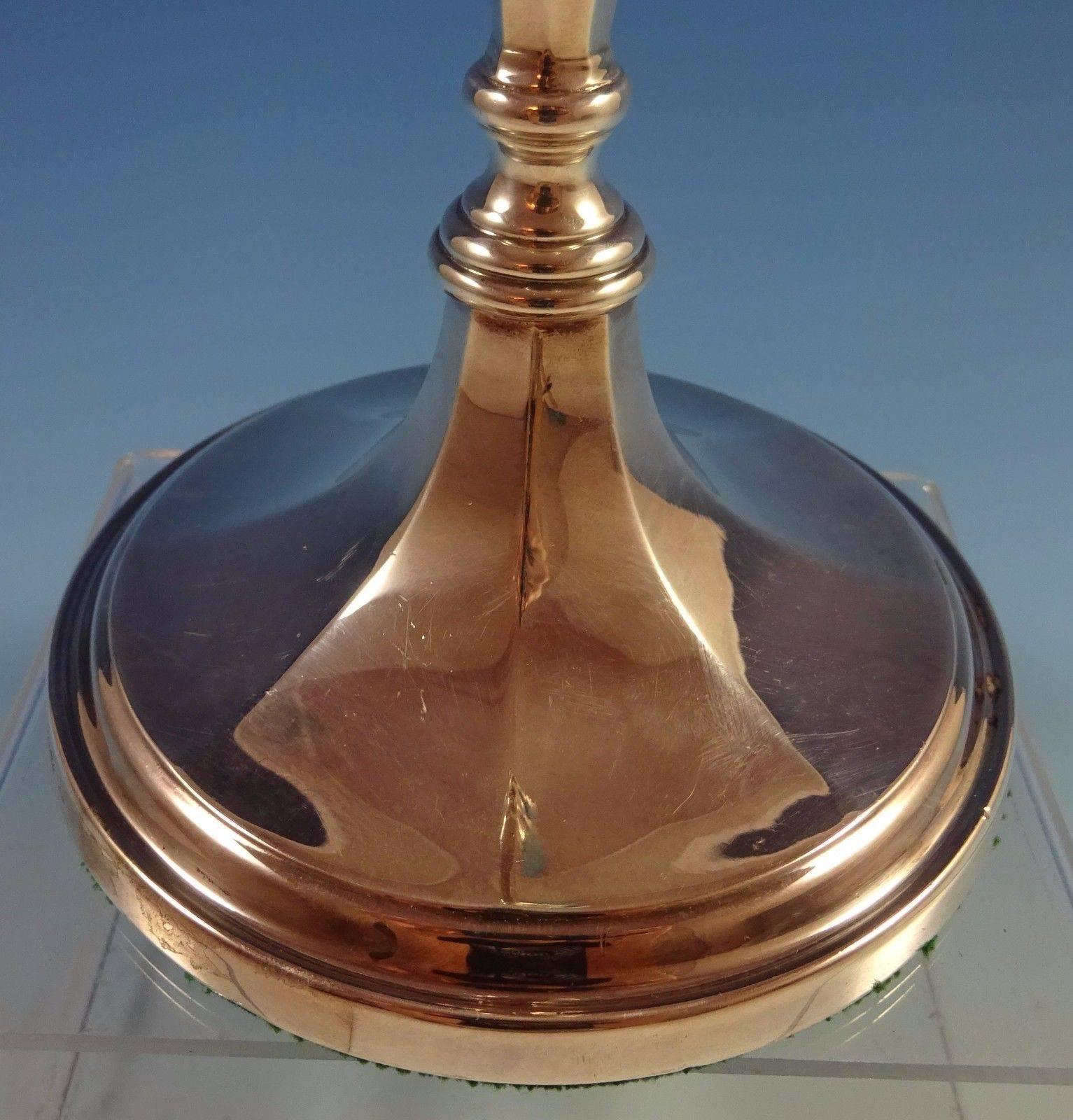 20th Century CJ Vander English Sterling Silver Candlestick, Made in London, 1997 Hollowware