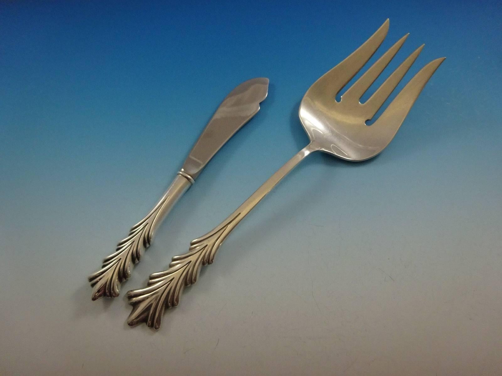 20th Century Crest of Arden by Tuttle Sterling Silver Flatware Set for 12 Service, 66 Pieces
