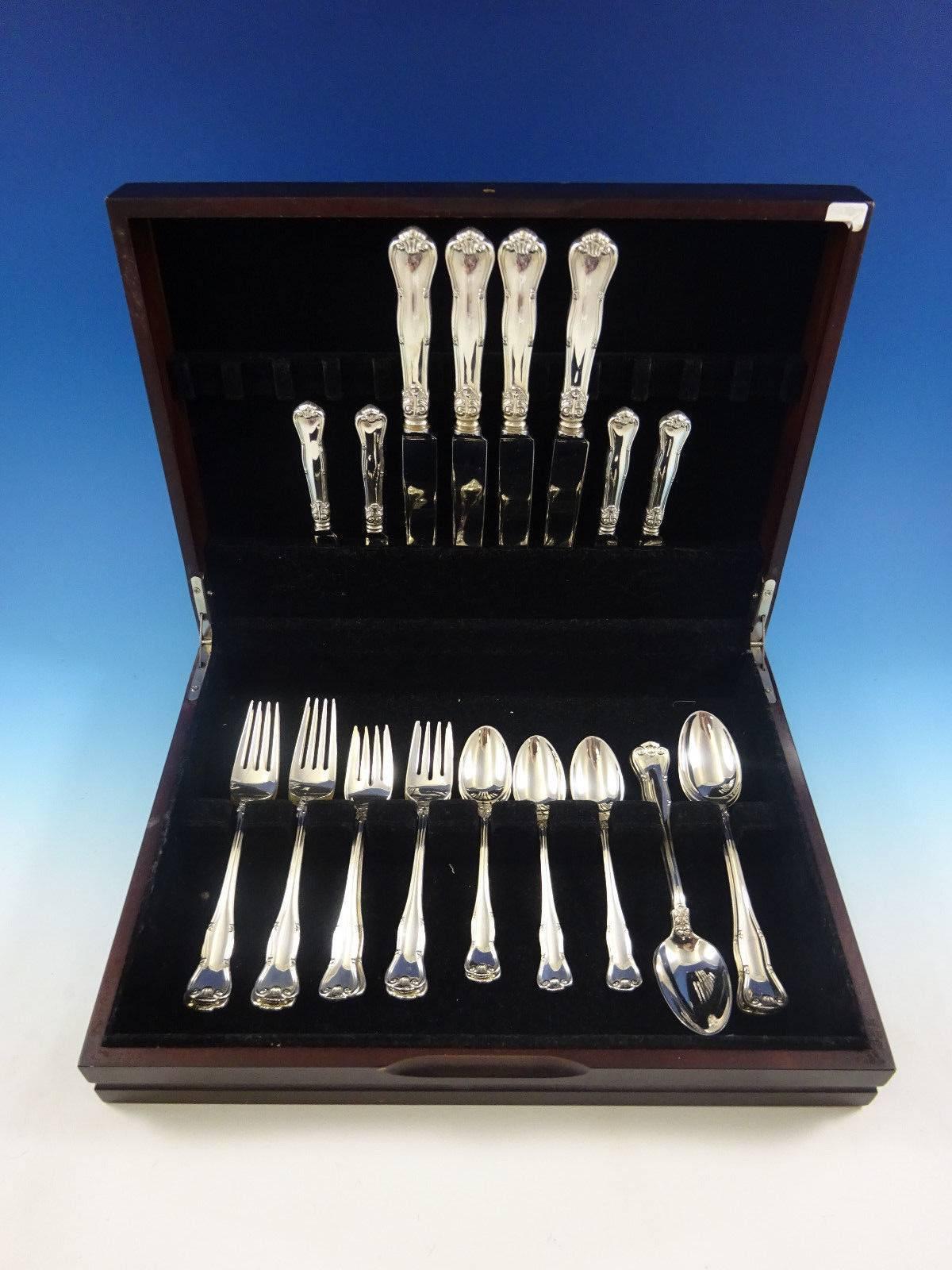 Provence by Tiffany & Co Sterling Silver Dinner Flatware Set 4 Service 24 Pieces In Excellent Condition In Big Bend, WI