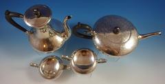 Charles S. Green English Sterling Silver Tea Set 4-Piece w/ Engraving Hollowware
