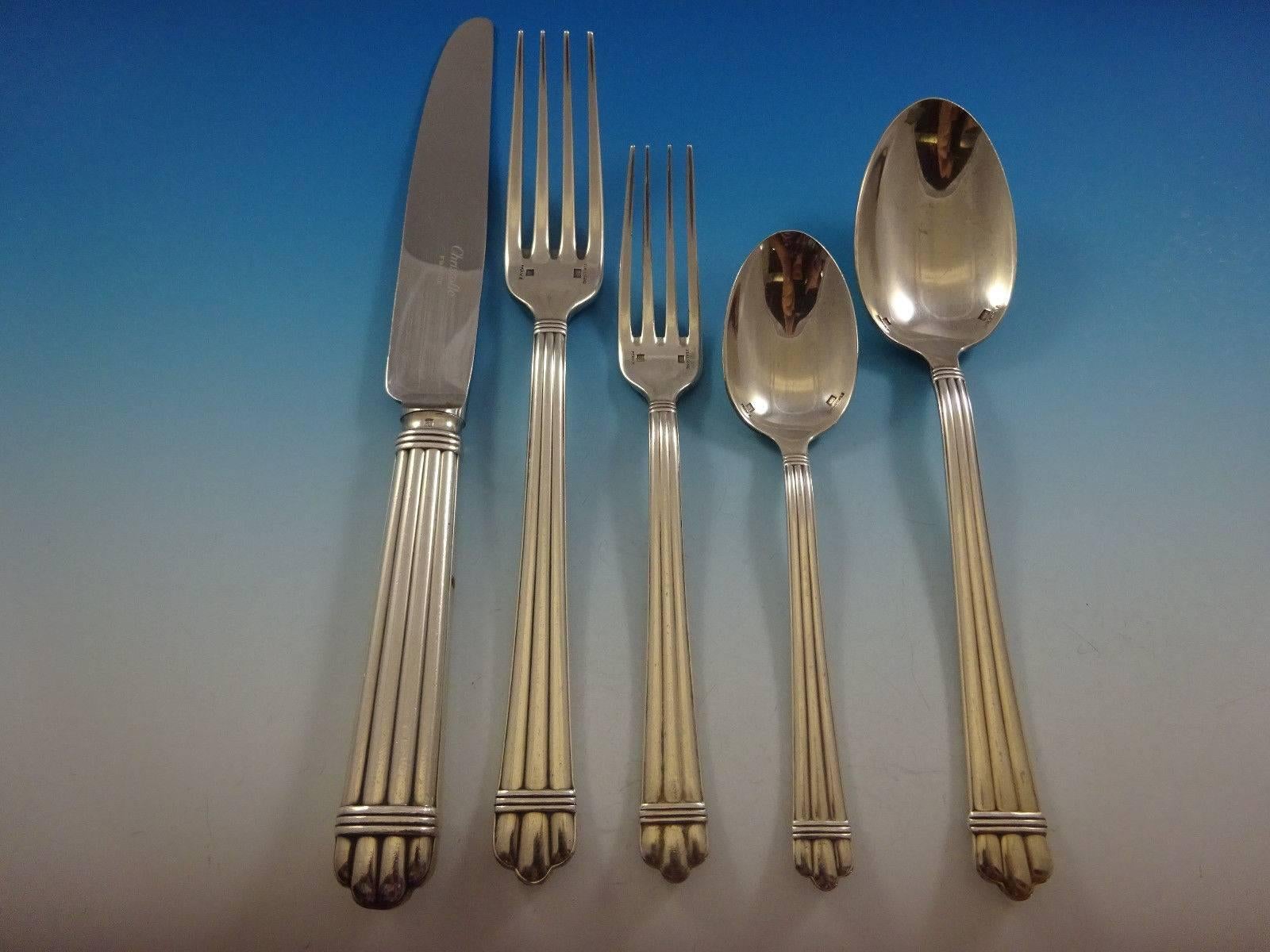 silver plated flatware service for 12