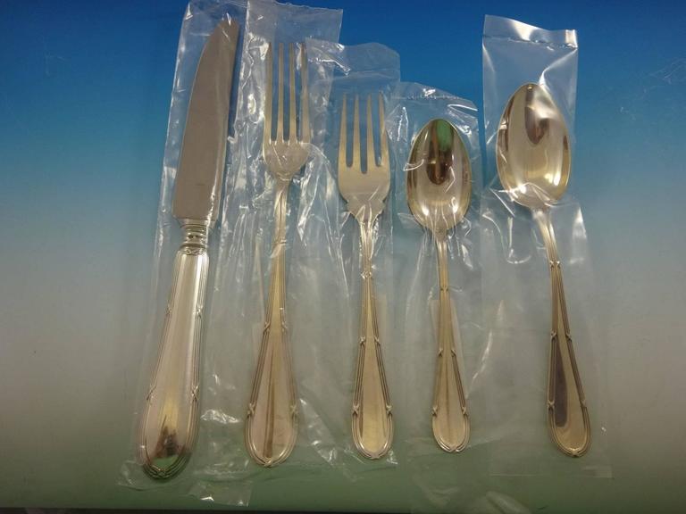 Parma by Buccellati Italy Sterling Silver Flatware Service Dinner Set 34 Pc, New at 1stDibs