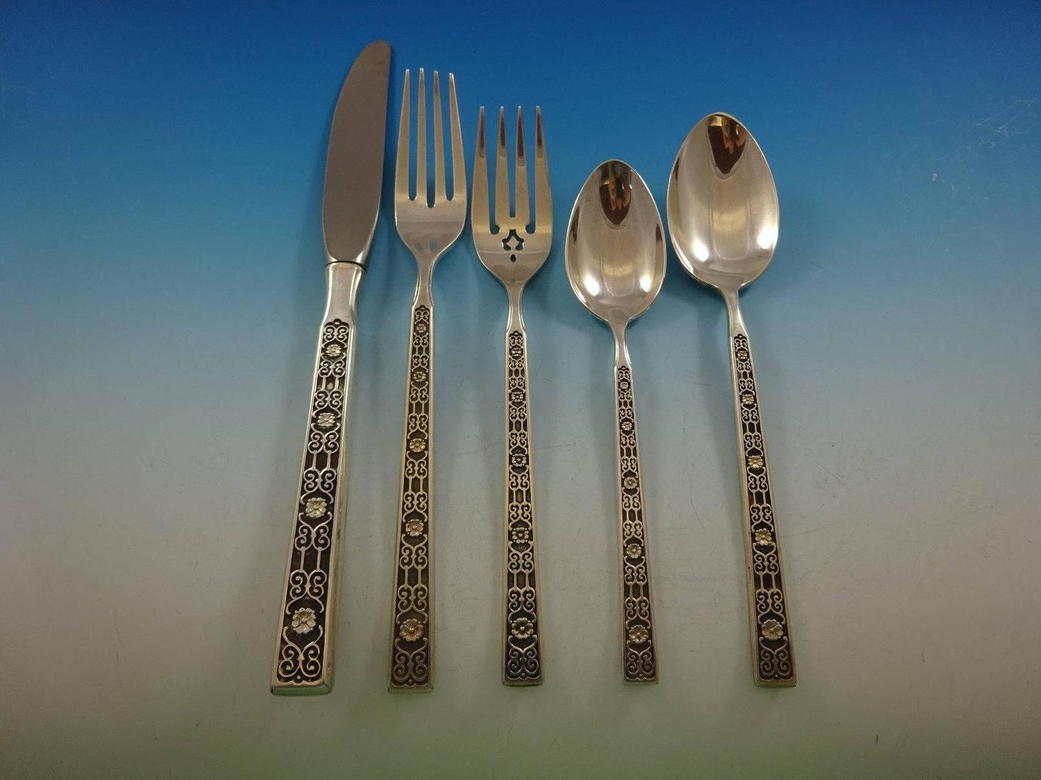 Spanish Tracery by Gorham Sterling Silver Flatware 8 Service Set 53