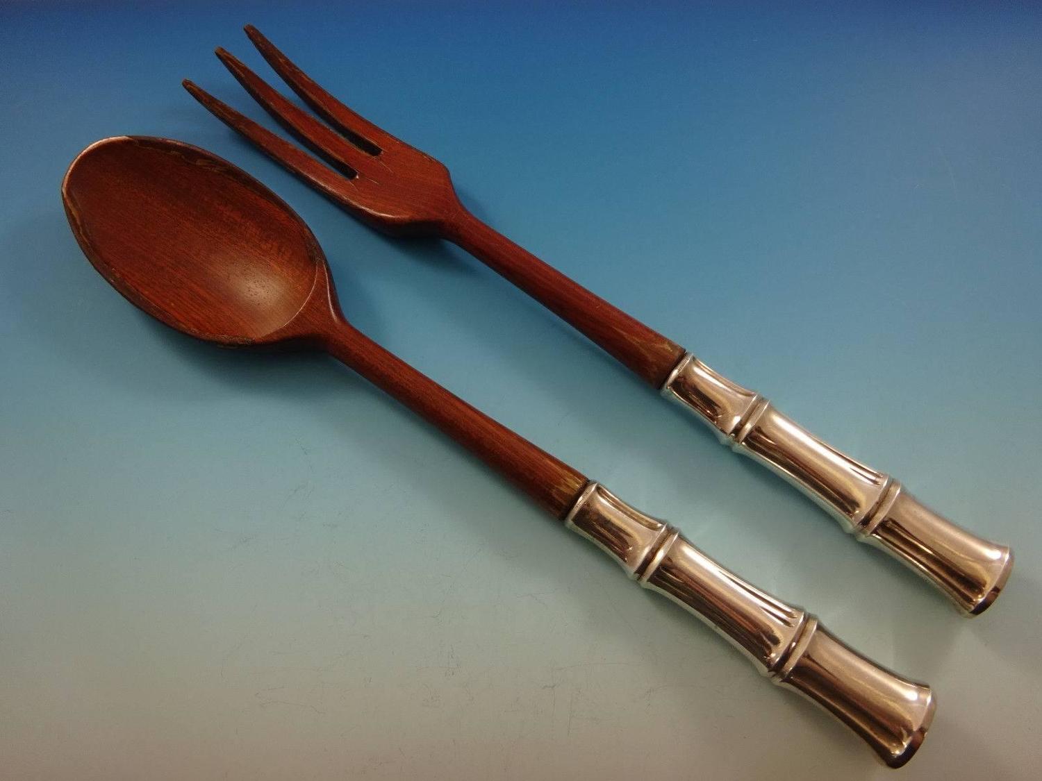 Bamboo by Tiffany and Co Sterling Silver Flatware Service Set 60 Pcs