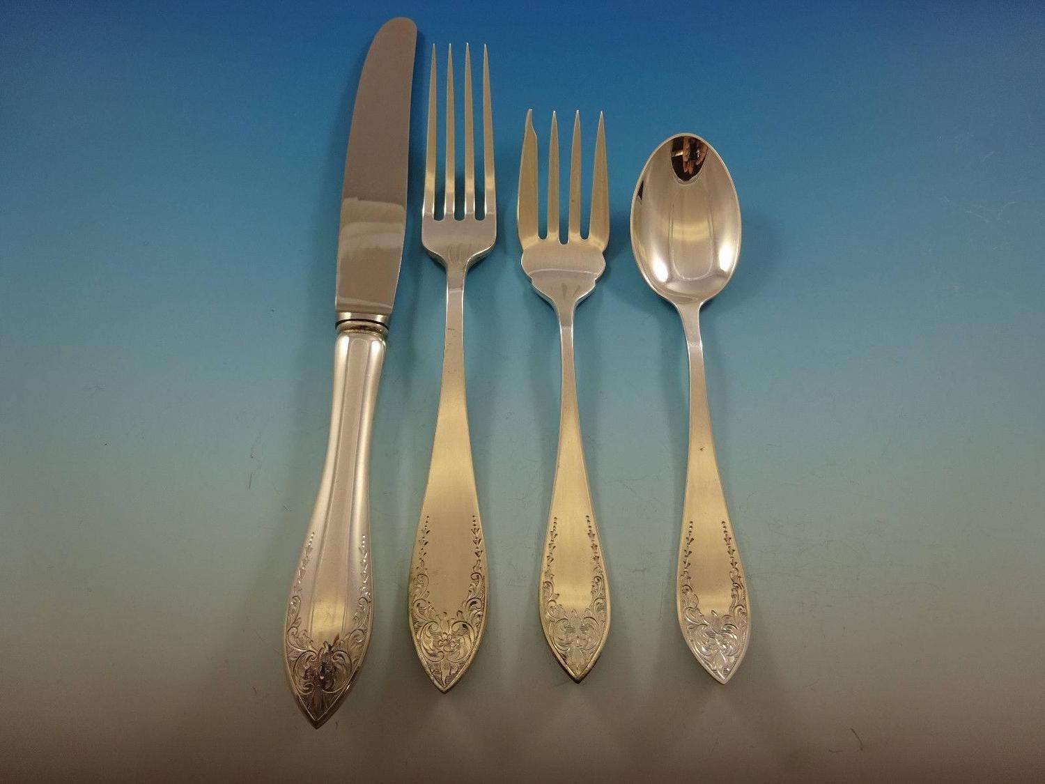 Tudor Royal by Birks Sterling Silver Flatware Set Service for 8 Canada