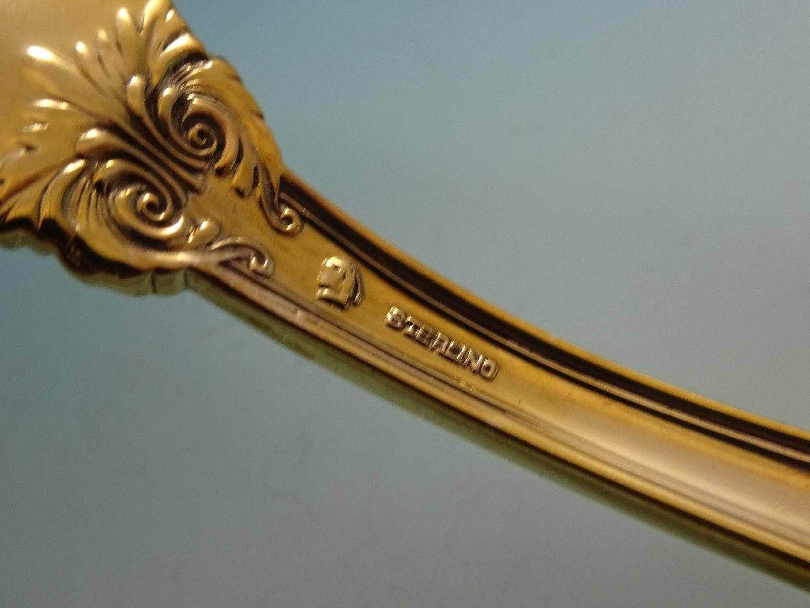 Richelieu Gold by International Sterling Silver Flatware Service 12 Set Vermeil For Sale 1