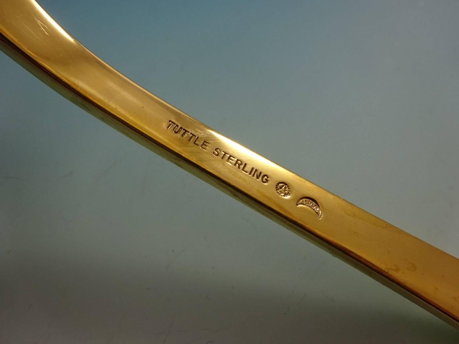 20ième siècle Service de couverts en argent sterling Onslow Gold par Tuttle pour huit personnes, ensemble de 32 pièces en vente