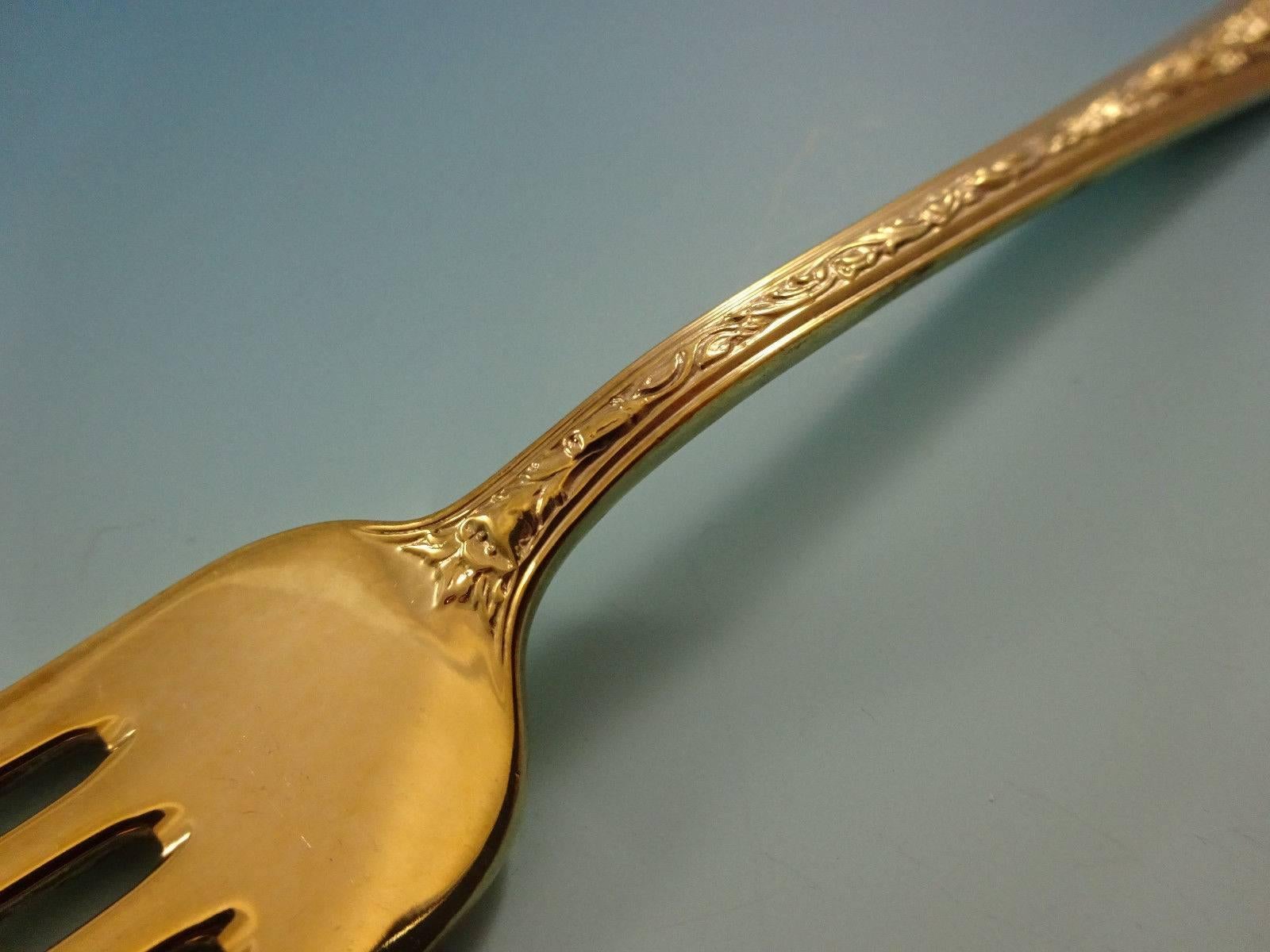 20th Century Windsor Rose Gold by Watson Sterling Silver Flatware Service Set for 12 For Sale