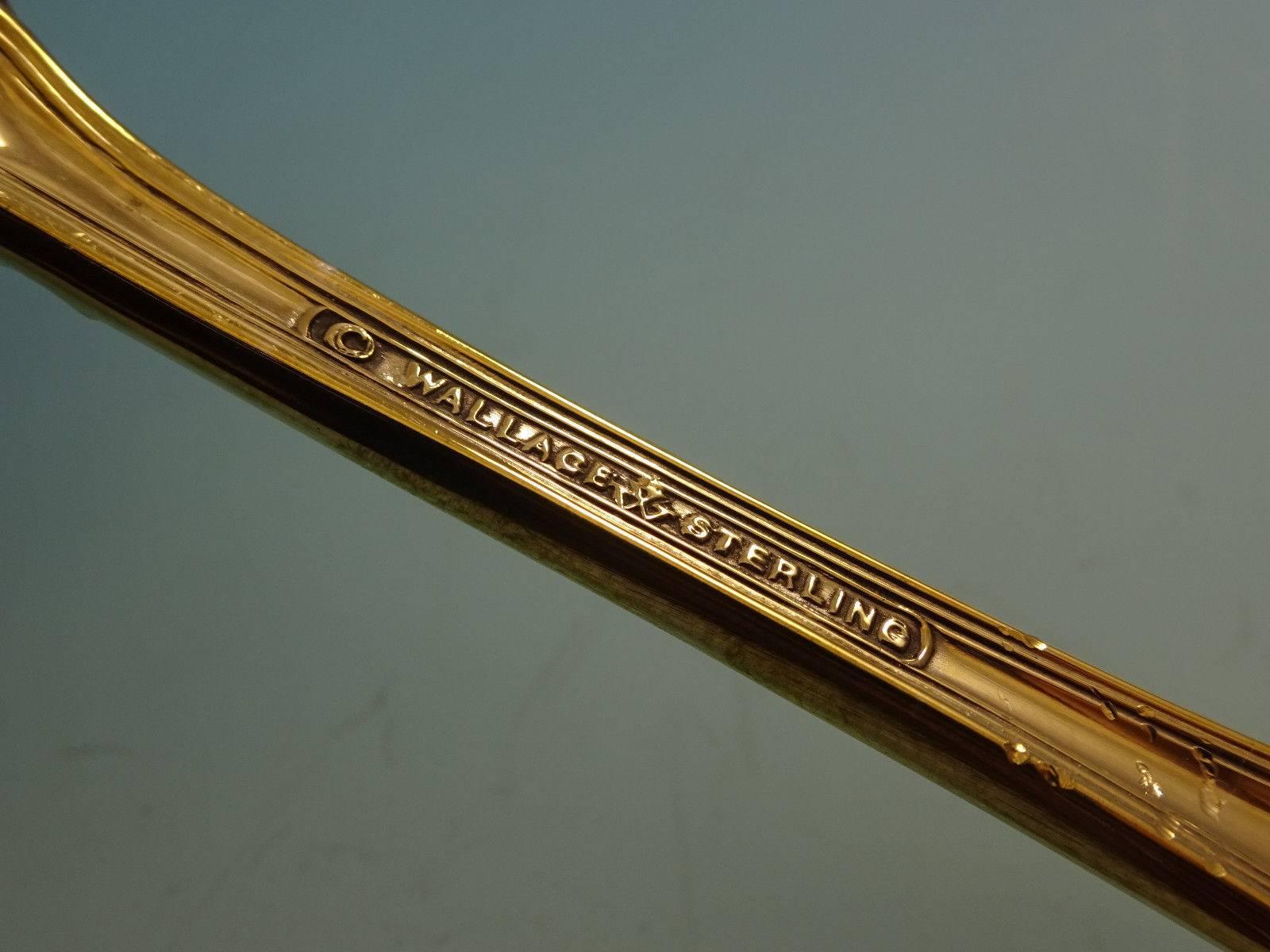 Shenandoah Gold by Wallace Sterling Silver Flatware Service Set for 12 Vermeil In Excellent Condition For Sale In Big Bend, WI