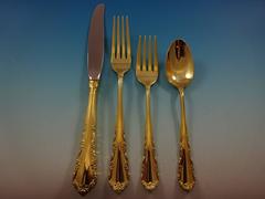 Shenandoah Gold by Wallace Sterling Silver Flatware Service Set for 12 Vermeil