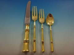 Bamboo Gold by Tiffany and Co. Sterling Silver Flatware Service Set for Six