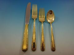 Candlelight by Towle Gold Sterling Silver Flatware Service Set for 12, 48 Pieces