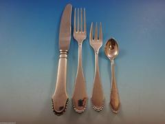 Christiansborg de Grann & Laglye Dinamarca Juego de cubiertos de plata de ley para 12 personas