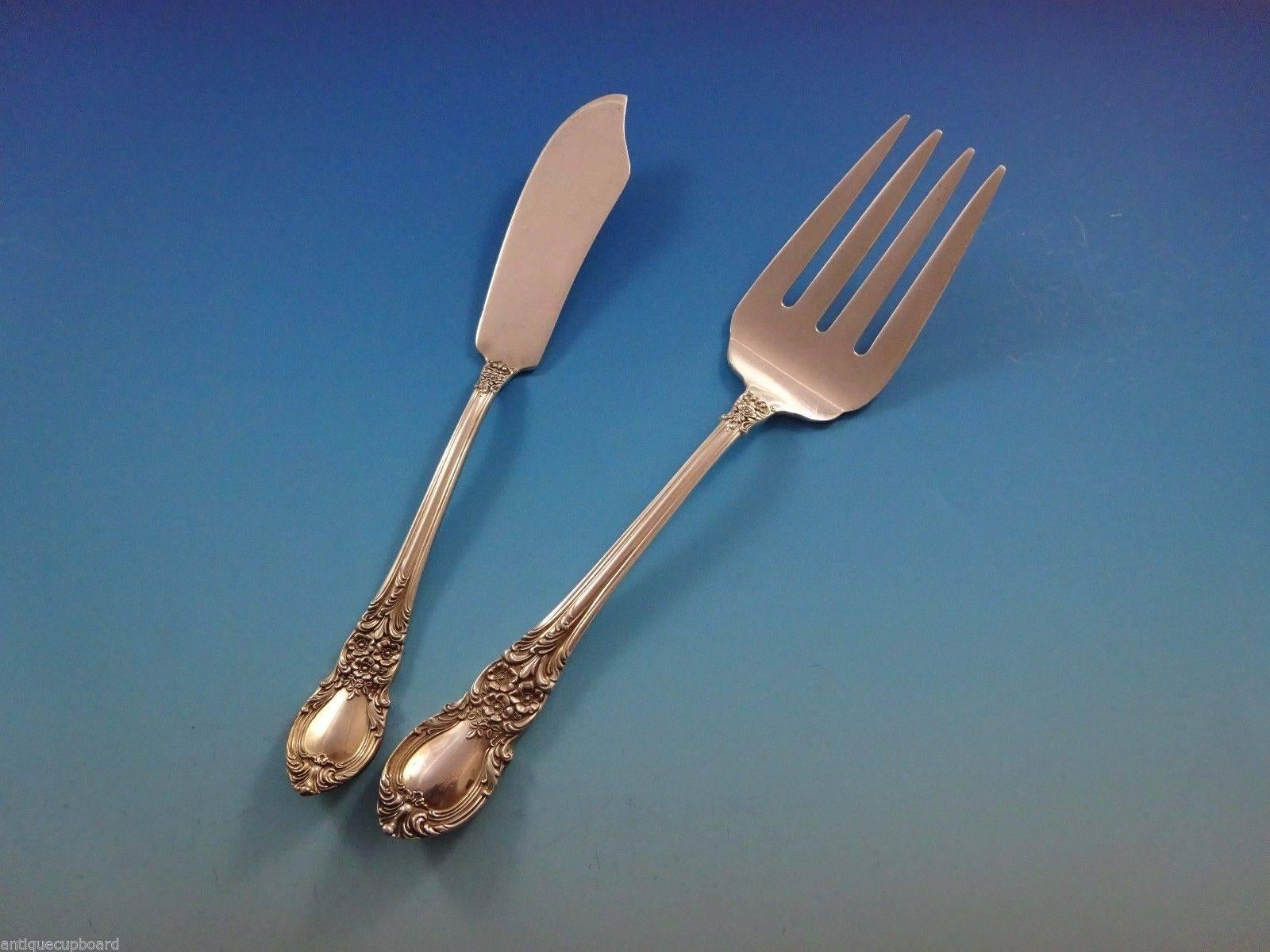 20th Century American Victorian by Lunt Sterling Silver Flatware Set 12 Service Lunch 115 Pcs For Sale