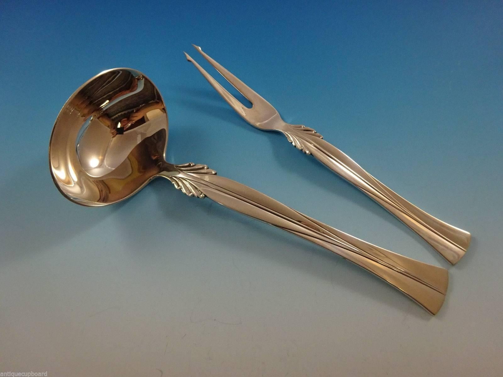 Ensemble de couverts en argent sterling moderne Queen Christina par Frigast, 12 personnes, 93 pièces en vente 2