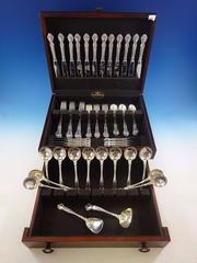 Amaryllis by Manchester Sterling Silver Flatware Set 12 Service Lunch 74 Pieces