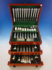 Angelique by International Sterling Silver Flatware Set 24 Service Lunch Huge!