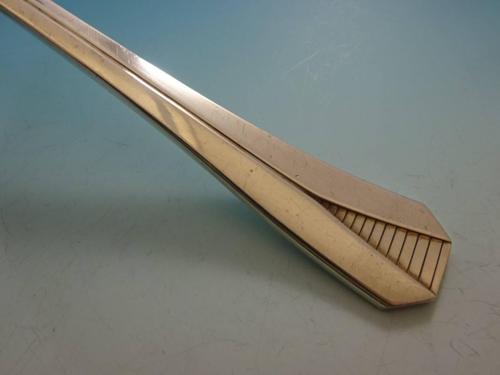 Atlantide by Christofle Silverplate Flatware Set Service 33 Pieces France Dinner In Excellent Condition In Big Bend, WI