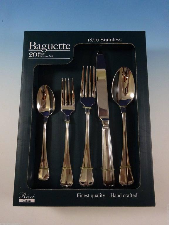 Baguette Milano by Ricci Stainless Steel Flatware Tableware Set 12