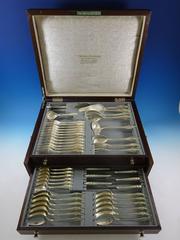 Bremer German 800 Silver Flatware Set 12 Service Luncheon "W" Mono 58 Pcs