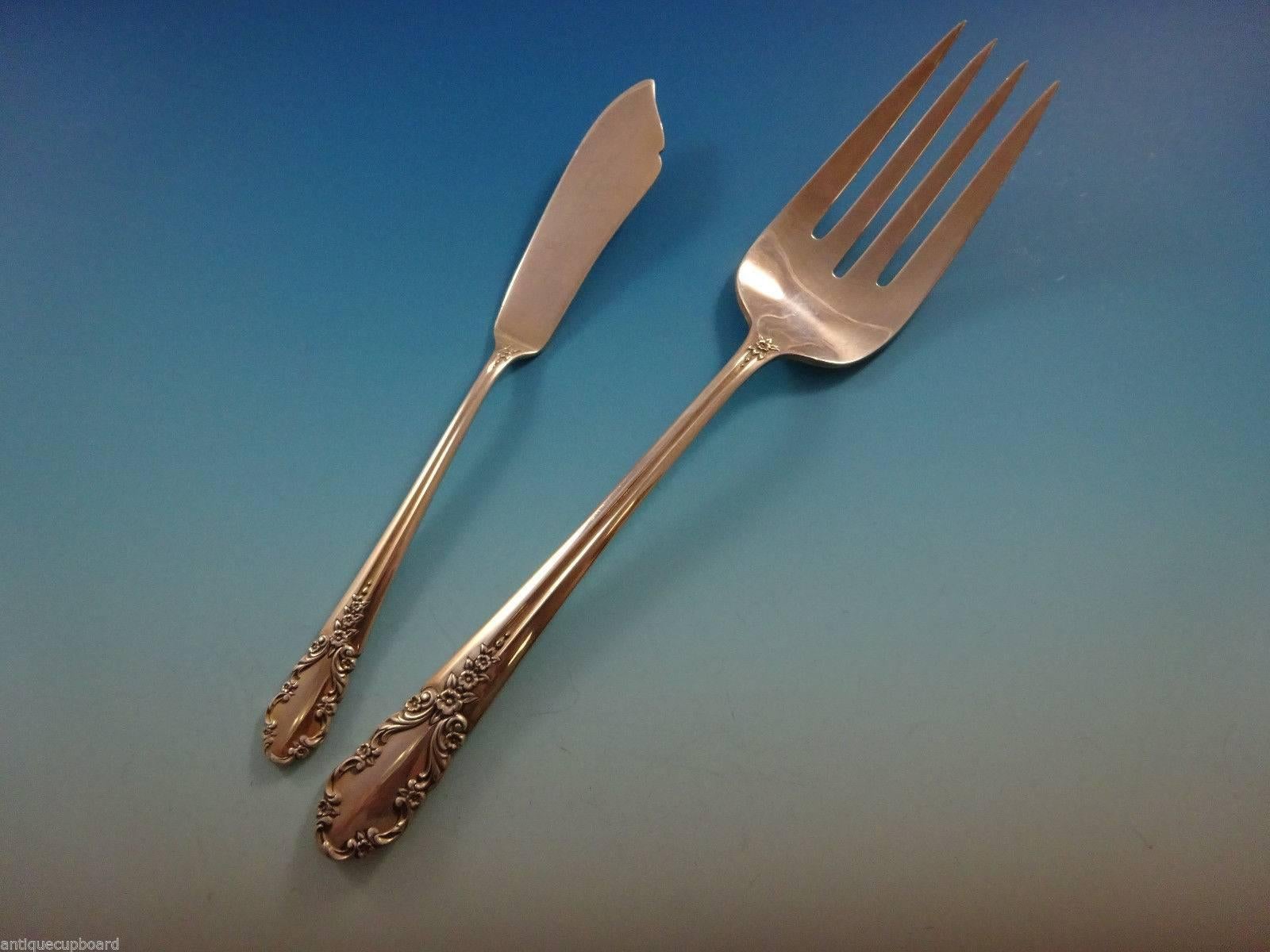 Velo da sposa di International Sterling Set di posate 12 Servizio 77 Pezzi in vendita 2