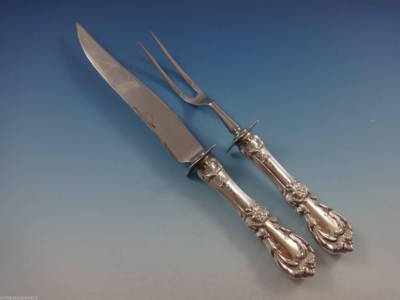Ensemble de couverts en argent sterling bourgogne par Reed & Barton 12 services 113 pièces, superbe en vente 2