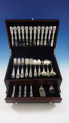 Burgundy by Reed & Barton Sterling Silver Flatware Set 12 Service Lunch 74 Pcs