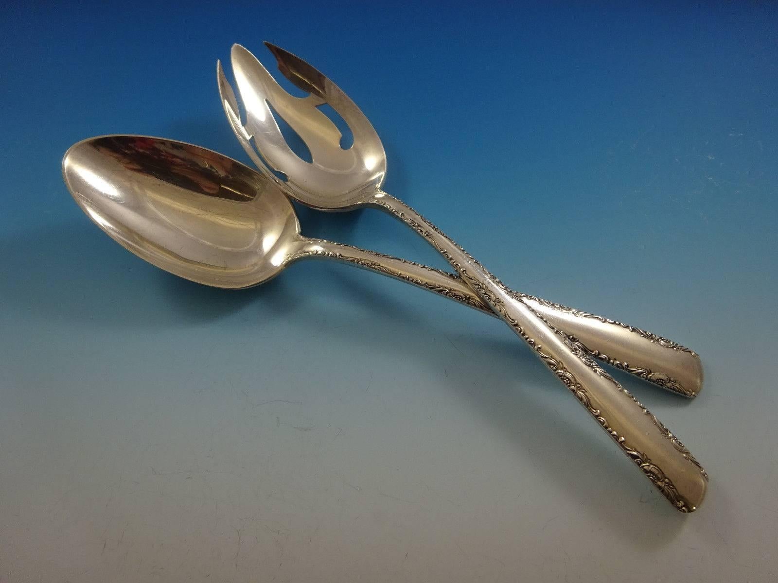 Ensemble de couverts en argent sterling 12 services déjeuner 73 pièces Camellia by Gorham en vente 1