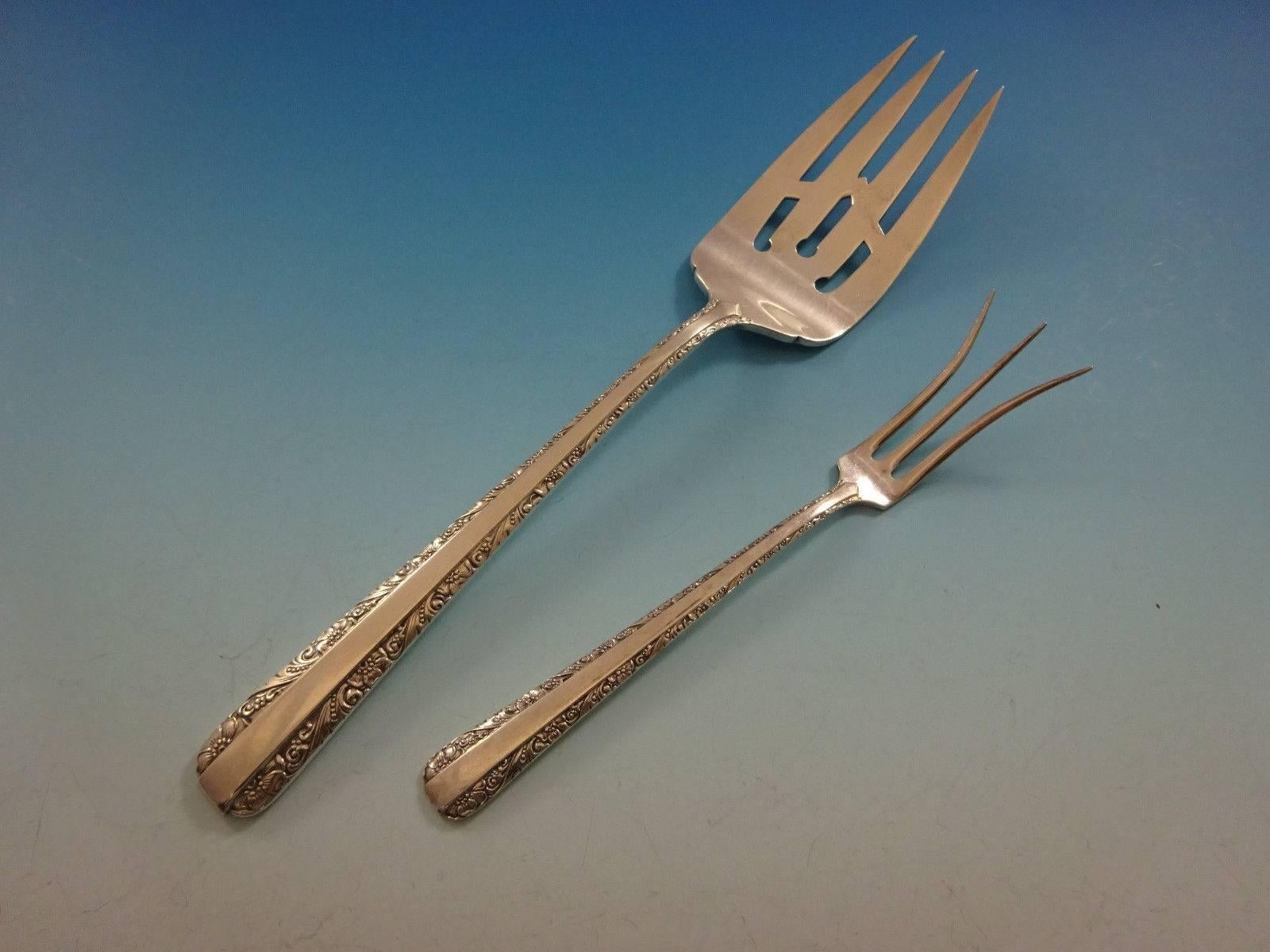 Argent sterling Ensemble de couverts en argent sterling 12 services Luncheon 66 pièces Candlelight par Towle en vente