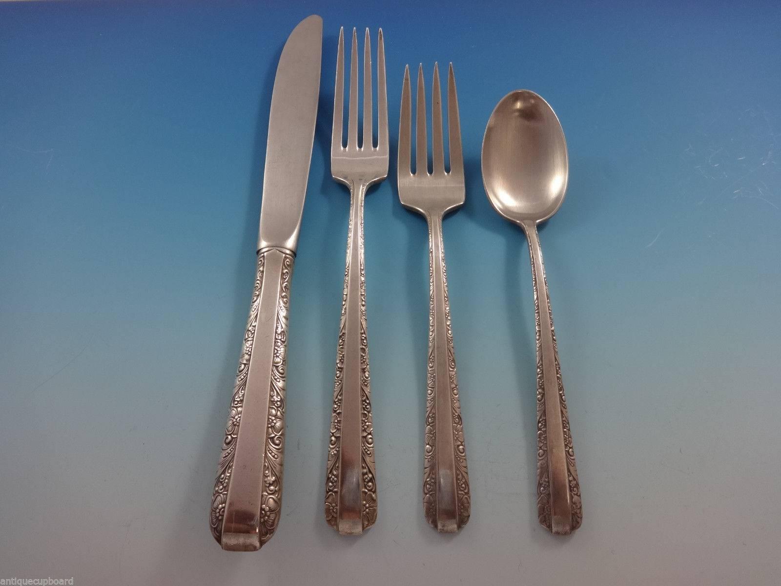 Candlelight by Towle Sterling Silver Flatware Set 12 Service Luncheon 73 Pcs In Excellent Condition For Sale In Big Bend, WI