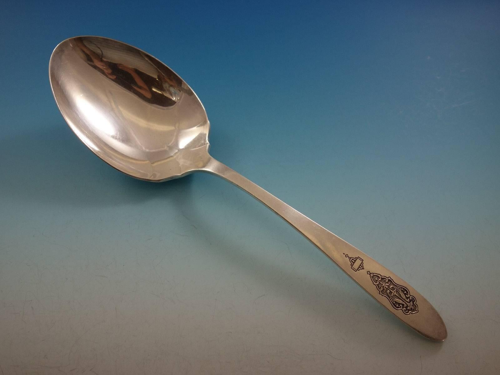 Bird of Paradise by Community Plate Silverplate Pierced Olive Spoon Custom Made 