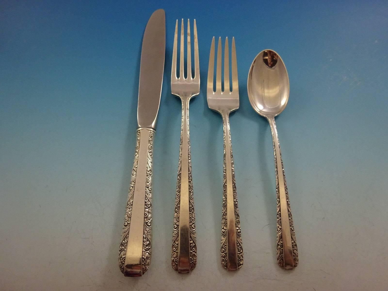 Candlelight by Towle Sterling Silver Flatware Set for 8 Service Lunch 32 Pieces In Excellent Condition In Big Bend, WI