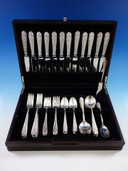 Corsage by Stieff Sterling Silver Flatware Set for 12 Service Luncheon 62 Pieces