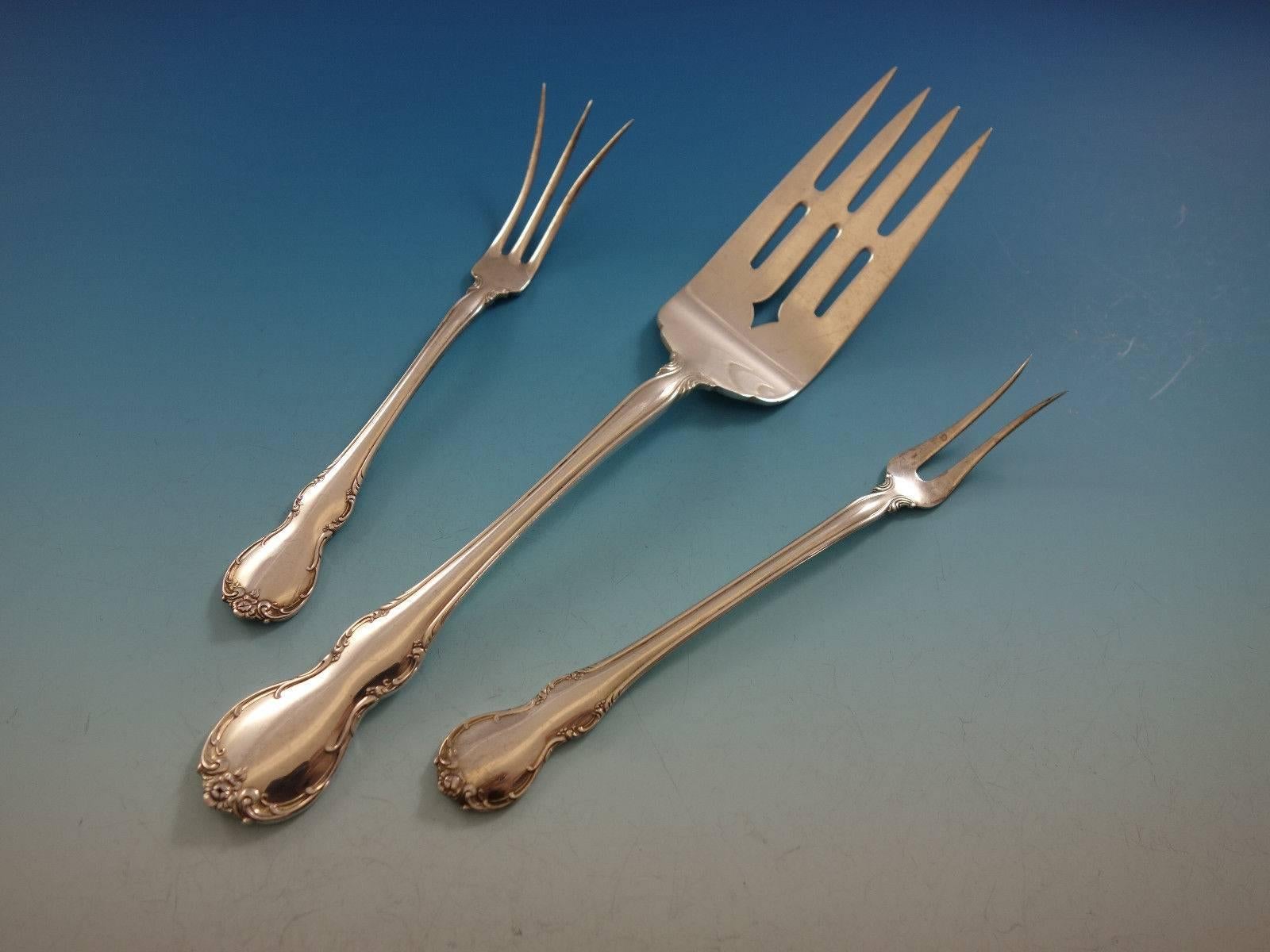 20th Century French Provincial by Towle Sterling Silver Flatware Set for 12 Service 89 Pieces For Sale