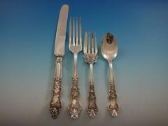 Moselle by International Grapes Plate Silverplate Flatware Set 12 Service 52 Pcs