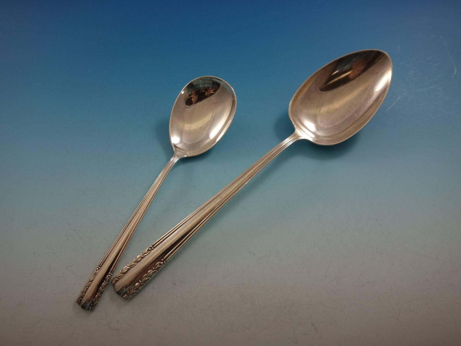 Ensemble de couverts en argent sterling pour 12 personnes 92 pièces Chapel Bells d'Alvin en vente 1