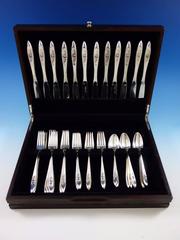 Romance Rose by International Sterling Set di posate in argento per 12 persone 48 pezzi