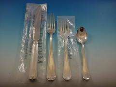 Maurizano, Schiavon Italy Sterling Silver Flatware Set of Eight Dinner 46 Pcs