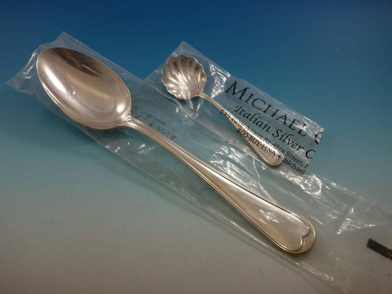 Maurizano by Schiavon Italy Sterling Silver Flatware Set Dinner 66