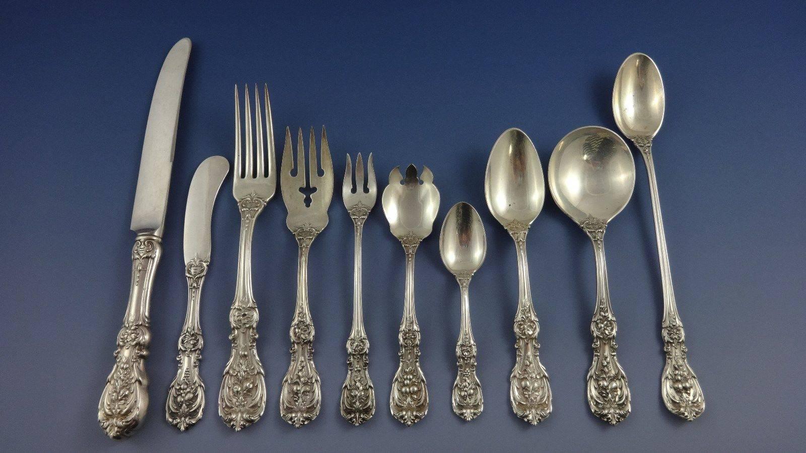 Ensemble de 8 couverts en argent sterling Francis I Older par Reed &amp; Barton, 87 pièces Excellent état - En vente à Big Bend, WI