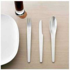 Arne Jacobsen by Georg Jensen Stainless Steel Flatware Set for 4 Service, 20 Pcs