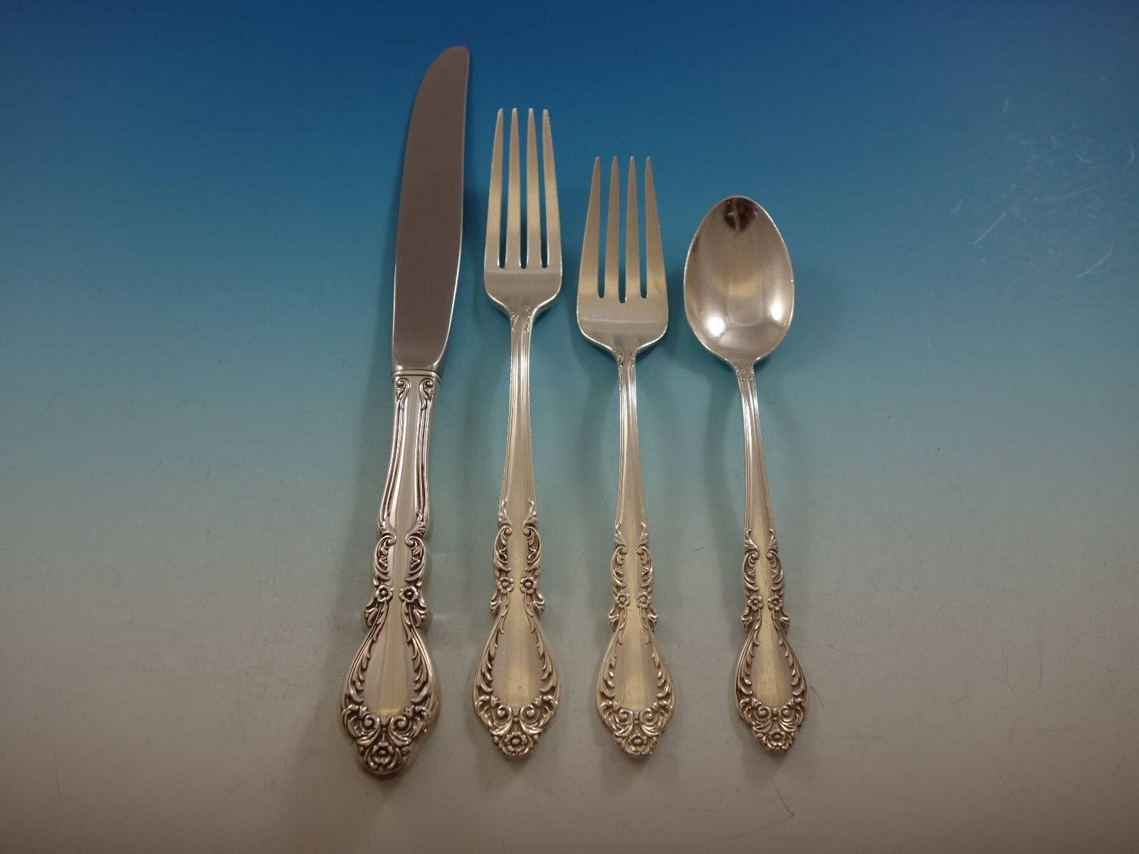 Old Charleston by International Sterling Silver Flatware Set Service 31 Pcs In Excellent Condition For Sale In Big Bend, WI