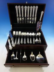 French Renaissance Reed & Barton Sterling Silver Flatware Set Eight Service