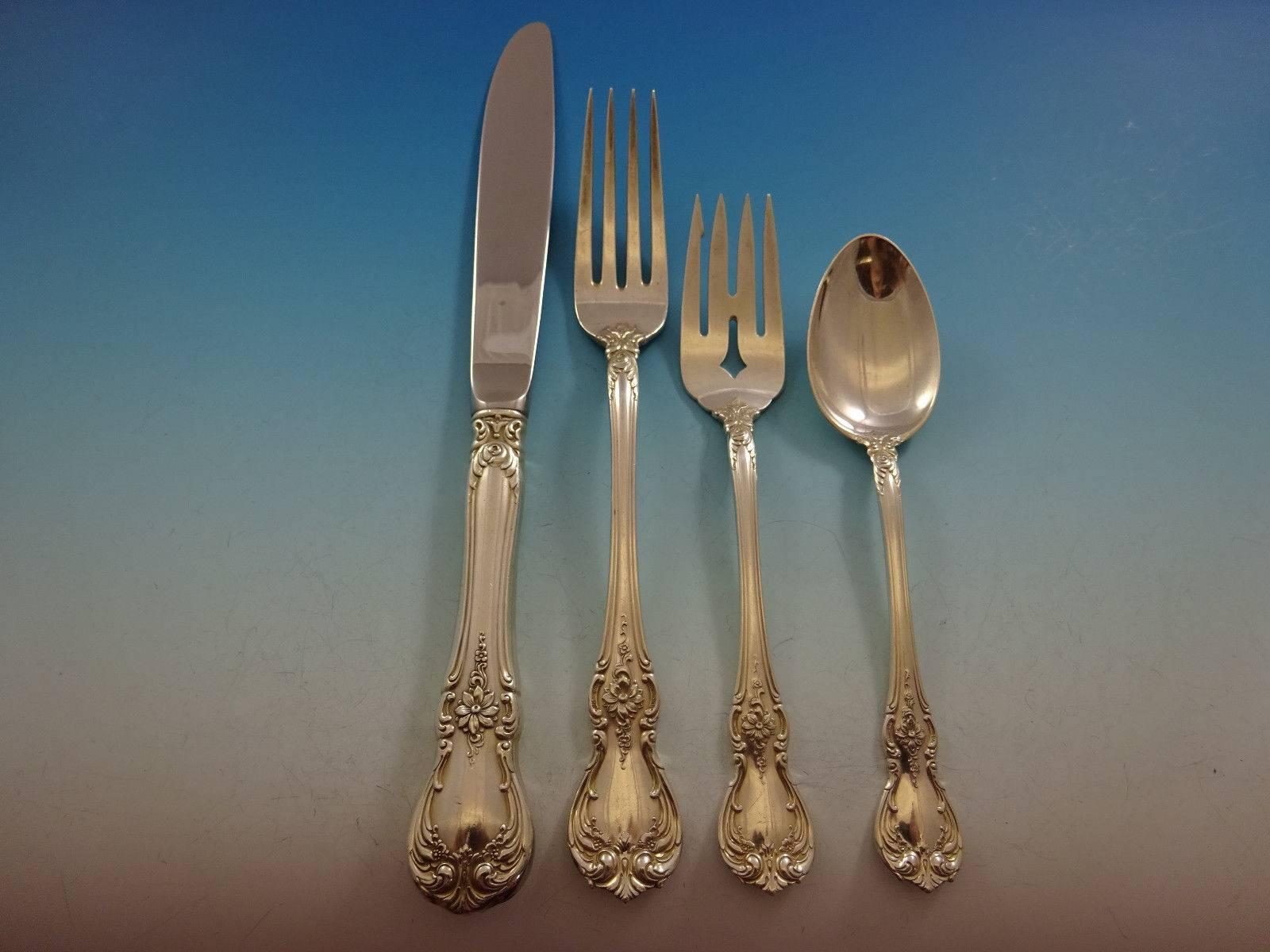Old Master by Towle Sterling Silver Flatware Set For 12 Service 60 Pcs Dinner  In Excellent Condition For Sale In Big Bend, WI