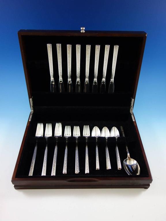 Trilogy by Gorham Sterling Silver Flatware Set for Eight Service 33