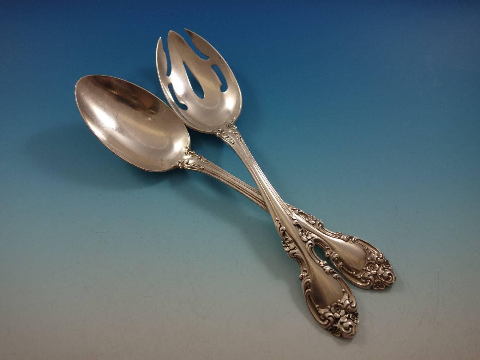 8 services de couverts en argent sterling Melrose by Gorham, taille de table 83 pièces en vente 3
