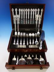 Melrose by Gorham Sterling Silver Flatware Set 8 Service, Place Size, 83 Pieces