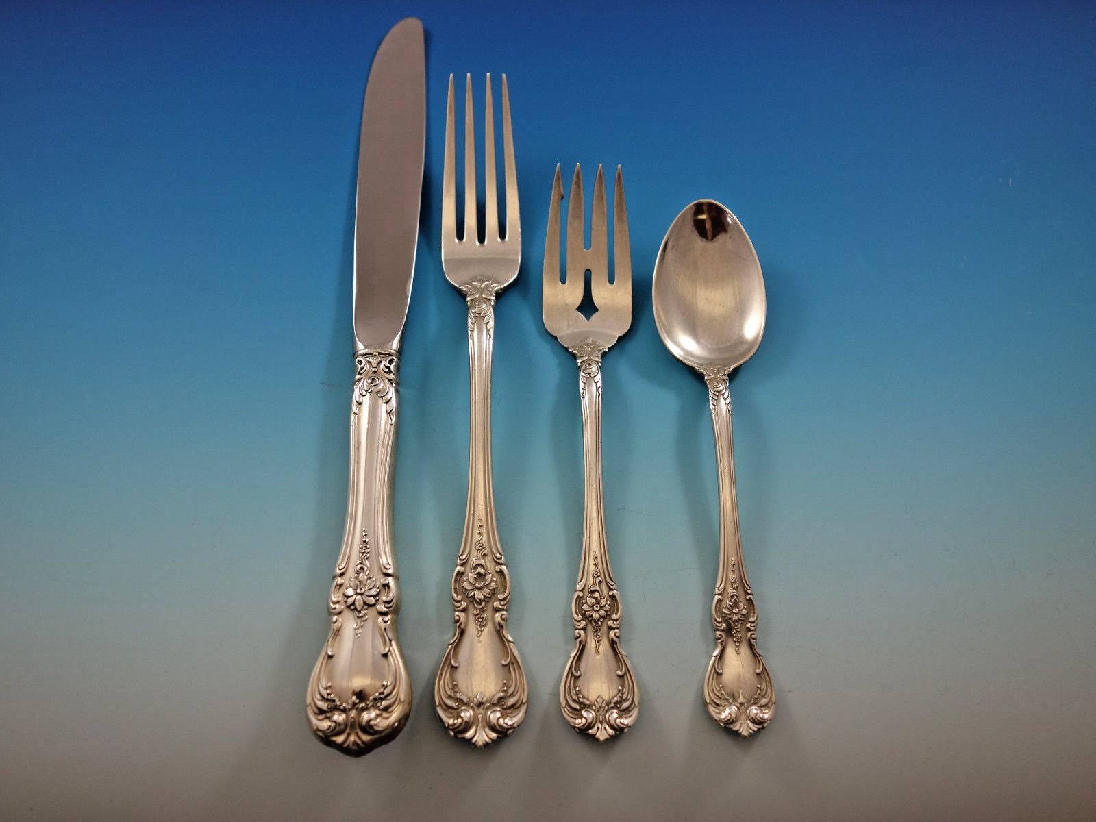 Ensemble de couverts en argent sterling Old Master par Towle pour 6 Service 24 pièces dîner Excellent état - En vente à Big Bend, WI